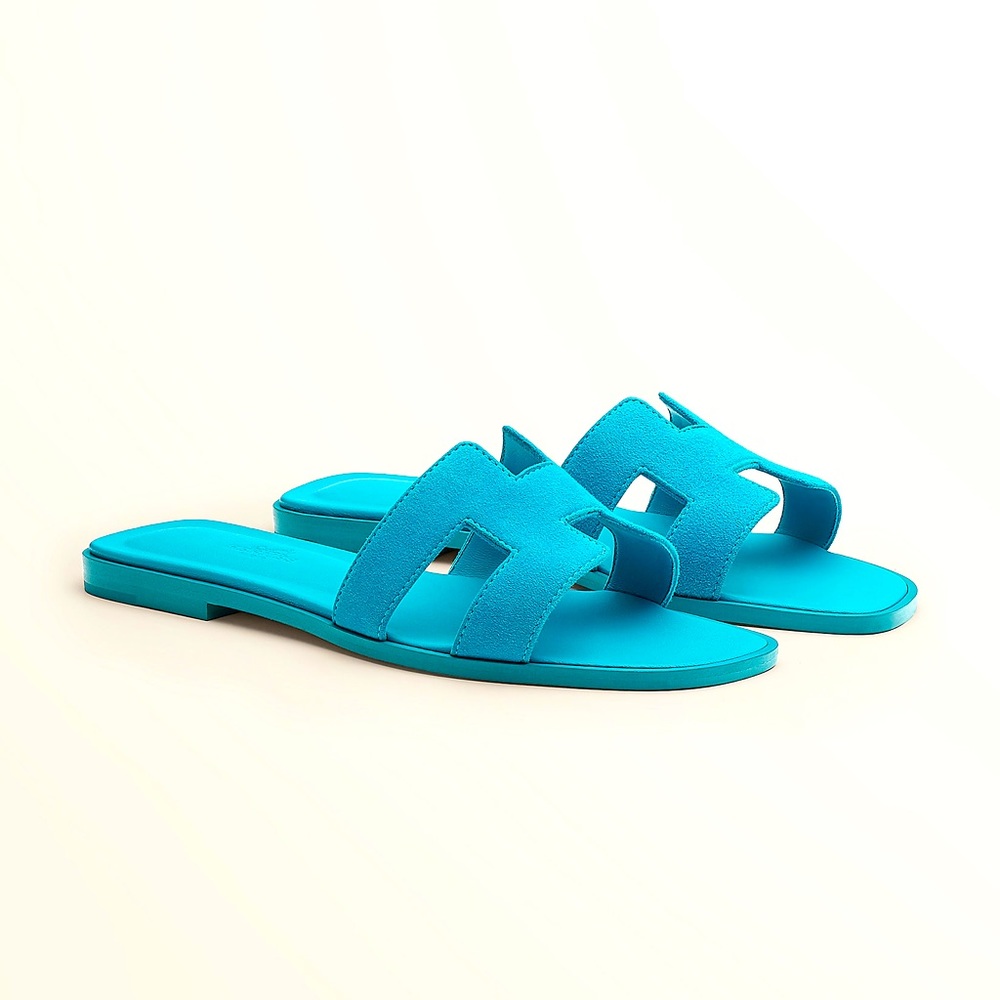 Bleu Vif SUEDE Oran Sandals 36.5